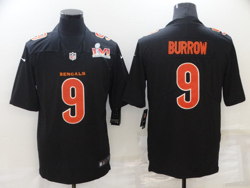Men's Cincinnati Bengals Joe Burrow #9 Authentic Player Jersey2