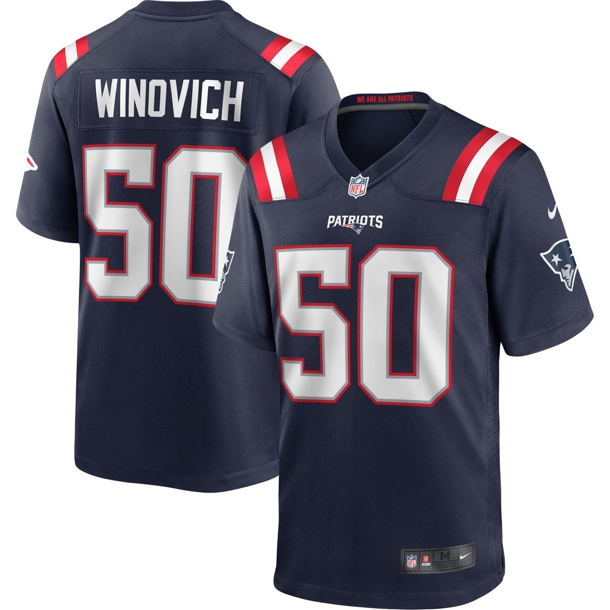 Chase Winovich New England Patriots Nike Game   Jersey - Navy