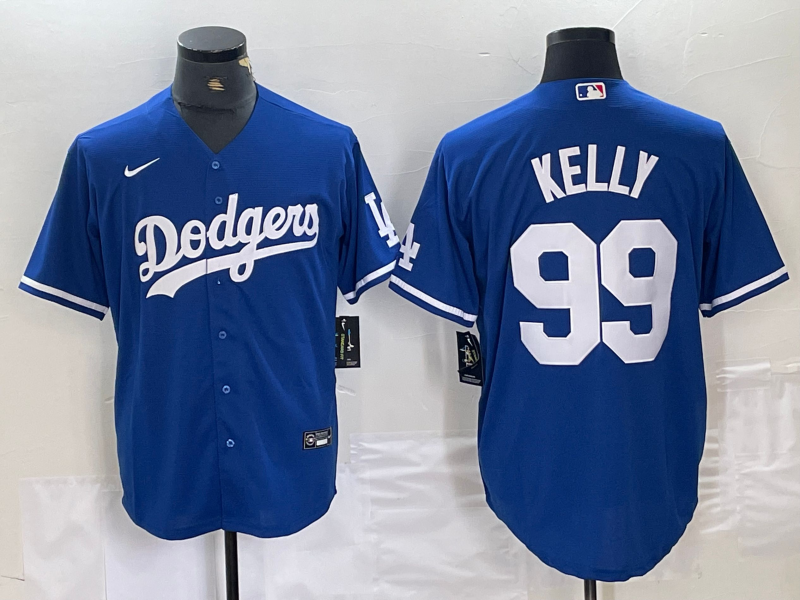 Men's Los Angeles Dodgers Joe Kelly #99 Blue Replica Game Jersey1