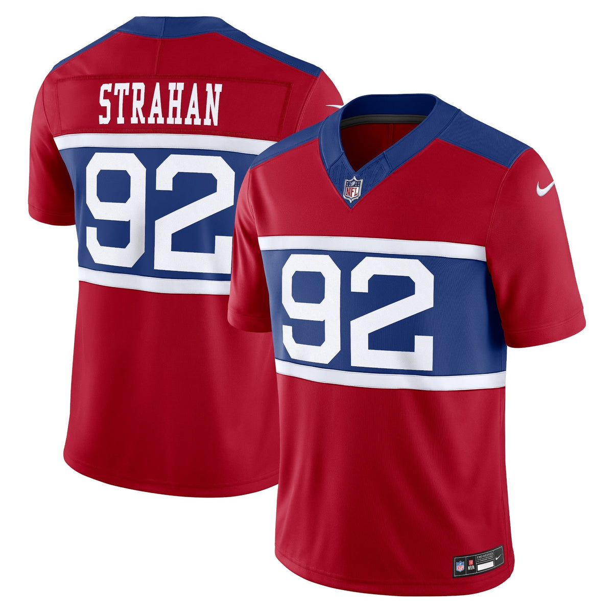 Michael Strahan New York Giants Nike Alternate Vapor F.U.S.E. Retired   Limited Jersey - Century Red