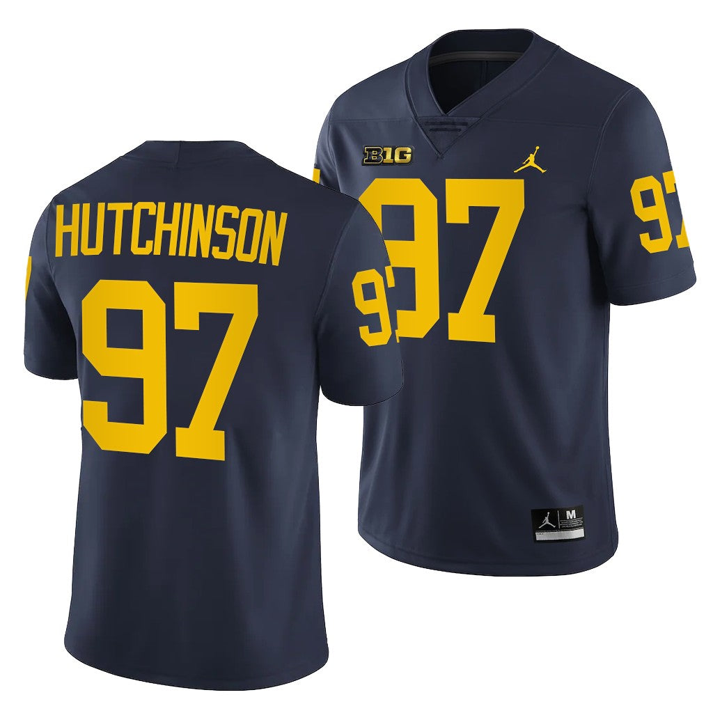 Aidan Hutchinson Navy Home Game Jersey College CX5WGHGI