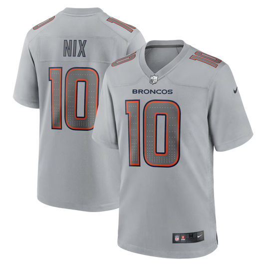 Bo Nix Denver Broncos Atmosphere Jersey - Gray