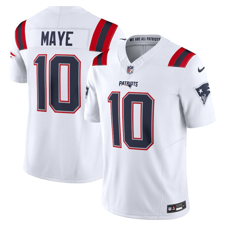 Drake Maye New England Patriots Jersey - White
