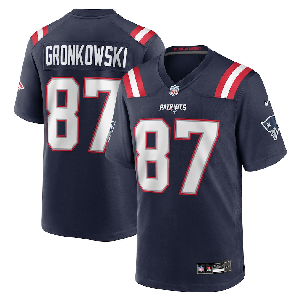 Rob Gronkowski New England Patriots Retired Player Jersey - Navy