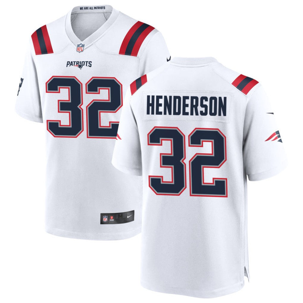 TreVeyon Henderson New England Patriots Jersey - White