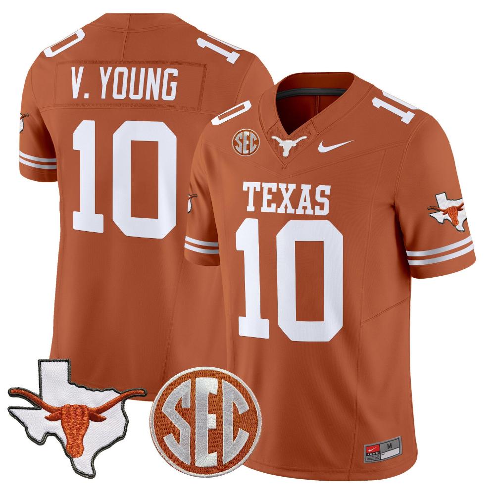 Vince Young Texas Longhorns Jersey - Orange
